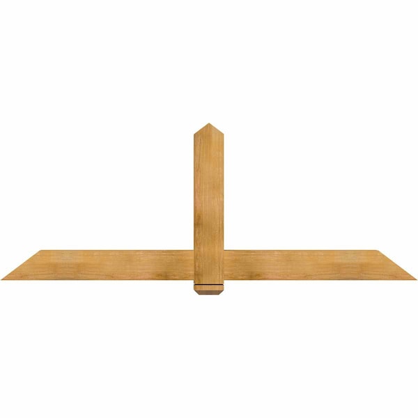 Ekena Millwork Eugene Rough Sawn Timber Gable Bracket, Western Red Cedar, 84"W x 31"H x 4"D x 6"F, 9/12 Pitch GBW084X31X0406EUG00RWR - main